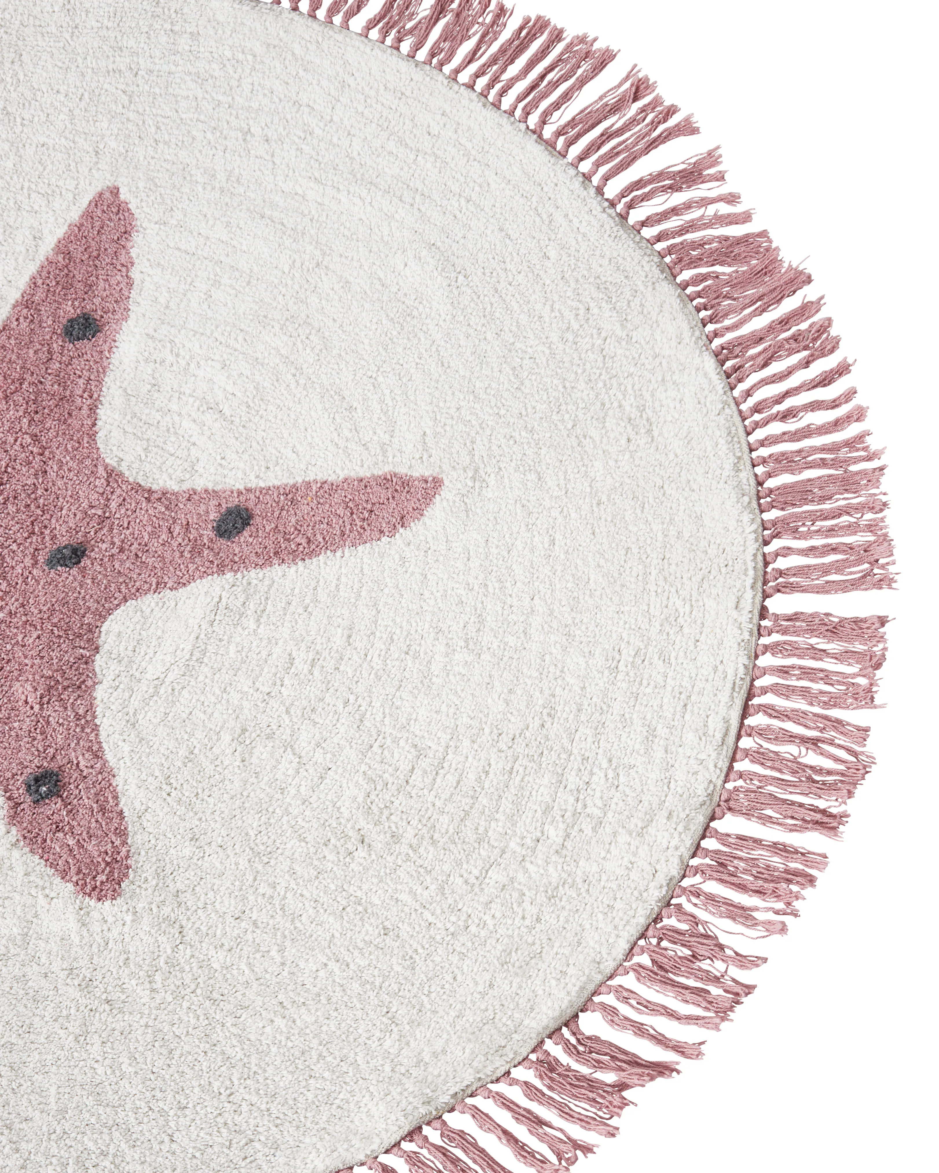 Kindervloerkleed STARS Gebroken wit ø 120 cm Katoen