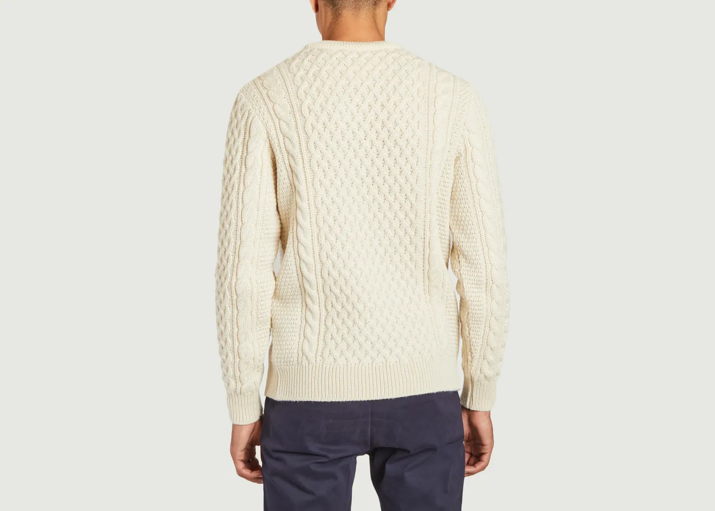 Pull torsadé en laine mérinos Sunspel