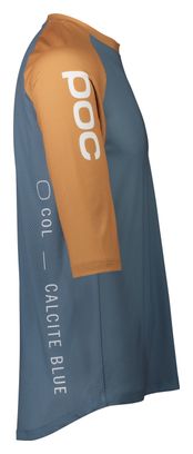 Maillot Manches 3/4 Poc MTB Pure Calcite Bleu / Aragonite Marron