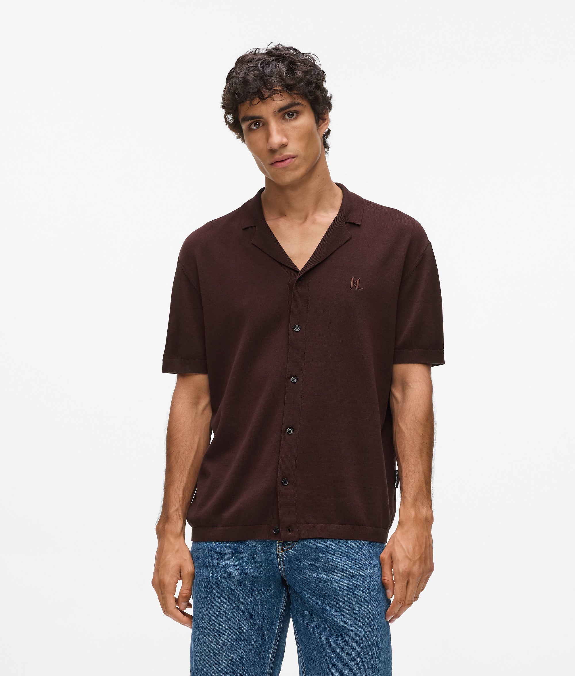 Gebreide polo met Monogram