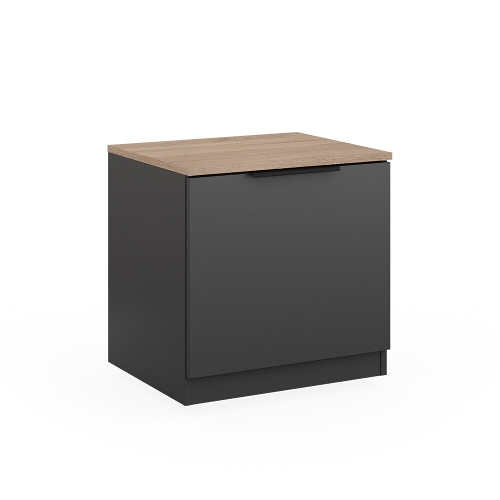 Vicco Nachttisch Betti, 50 x 50 cm, Anthrazit Sonoma mit 1 Klappe, Schlafzimmer