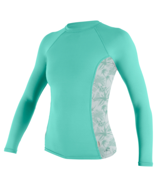 O'Neill Wms Side Print L/S Rash Guard - 2024 Opal / Mirage