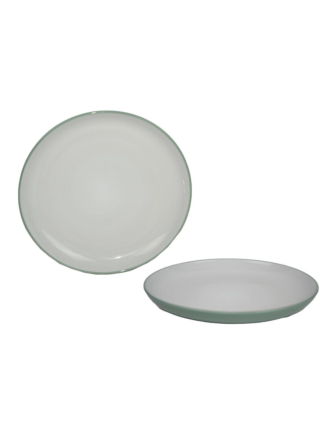 ASSIETTE PLATE MALAGA VERT 27CM GRES