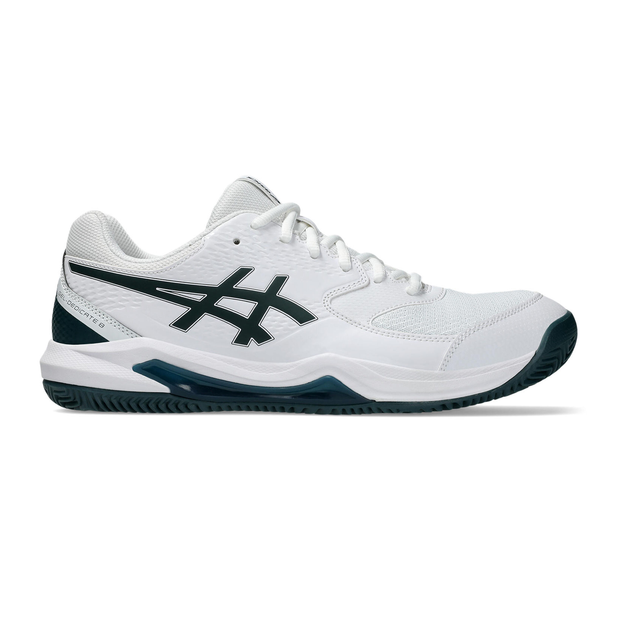 ASICS Gel-Dedicate 8 Chaussure Terre Battue Hommes - Blanc , Vert Foncé