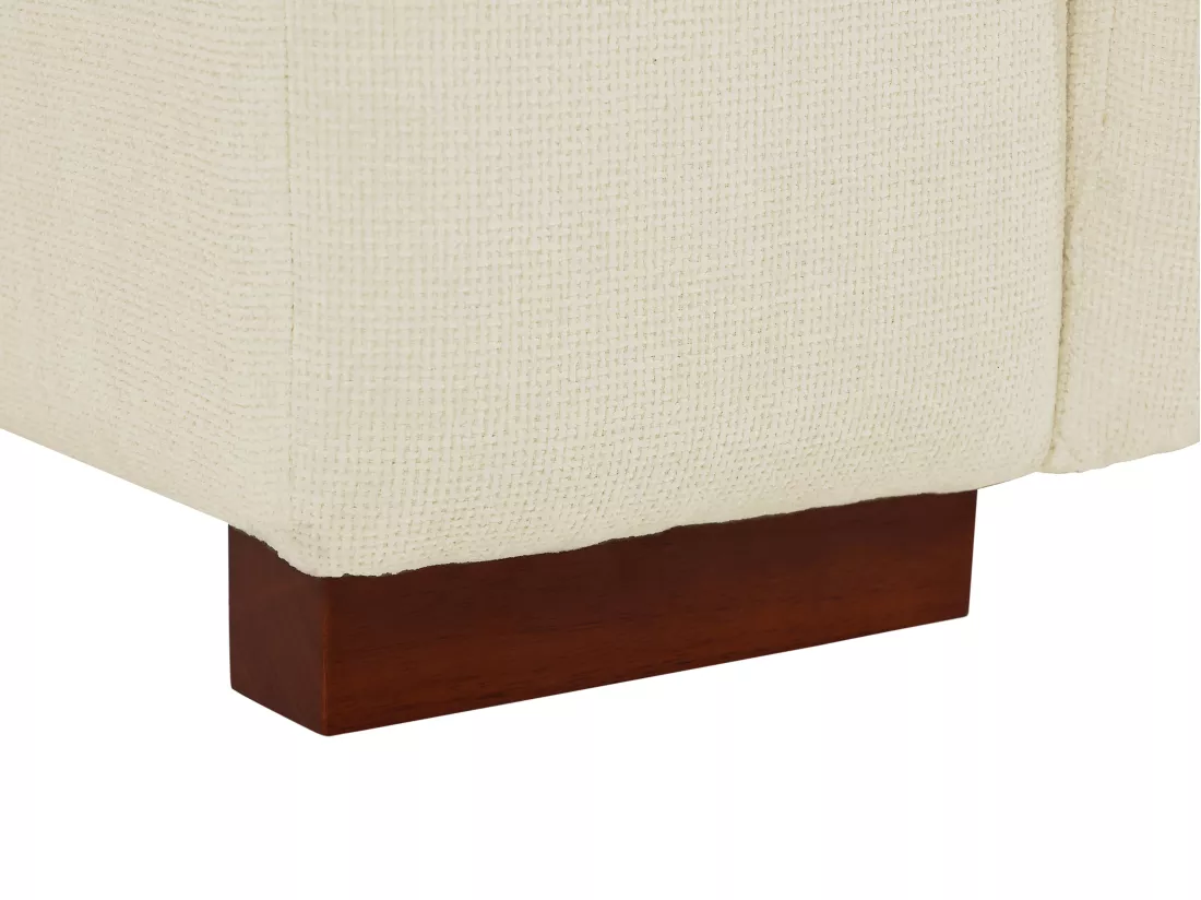 Canapé d'angle droit relax électrique en tissu beige MOLPICA