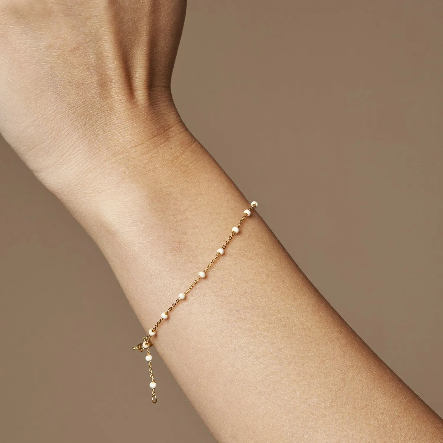 Enamel Lola Daisy Armbånd 18 kt. Forgyldt Sølv B66G_2-2