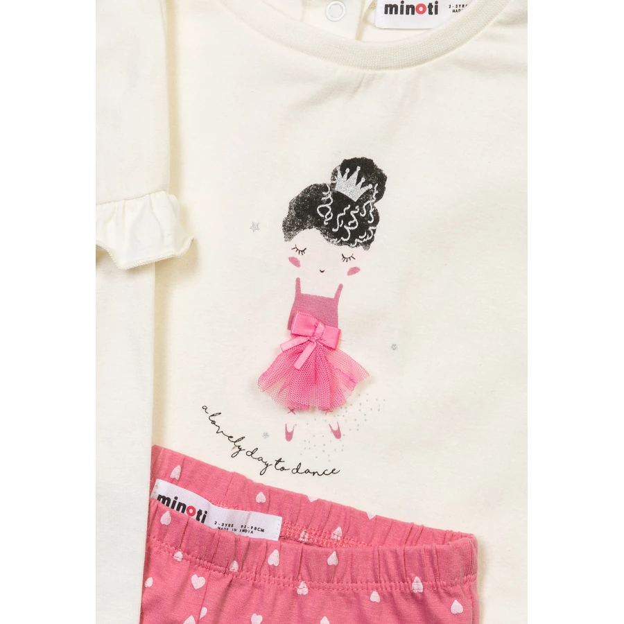 Minoti Set Langarmshirt + Leggings rosa