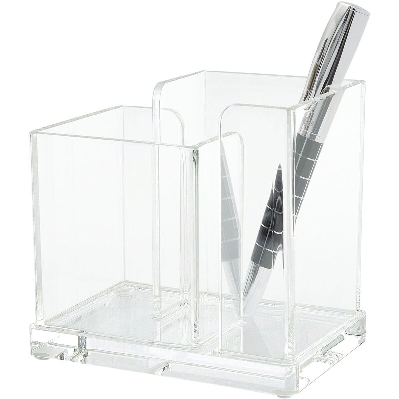 Wedo Stifteköcher Cristallic, 2 Fächer, transparent