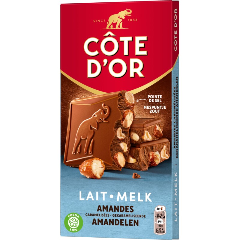 Côte d'Or Reep melk gekarameliseerde amandelen