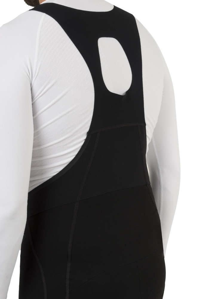 AGU Premium Woven Fietsbroek Lang met Zeem en Bretels Zwart Heren