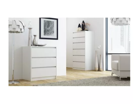 COMMODE KARO K6 BLANC POUR 6 TIROIRS