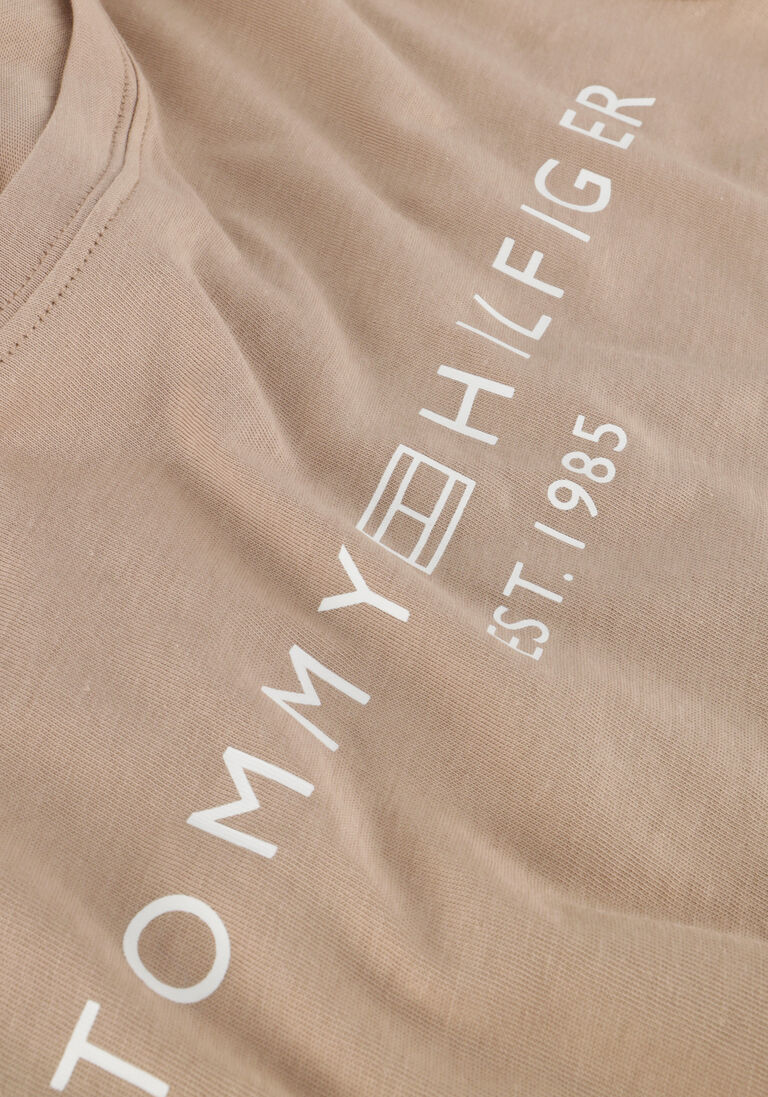 TOMMY HILFIGER beige tommy hilfiger t-shirt reg corp logo c-nk ss