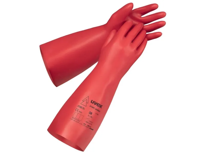 Uvex power protect V1000, Isolerende handsker, Rød, Voksen, Voksen, Unisex, Beskyttelse mod elektrostatisk udladning (ESD)