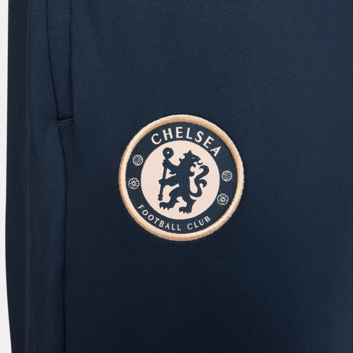 Nike Chelsea Strike Trainingsbroek 2024-2025 Donkerblauw Lichtroze Goud