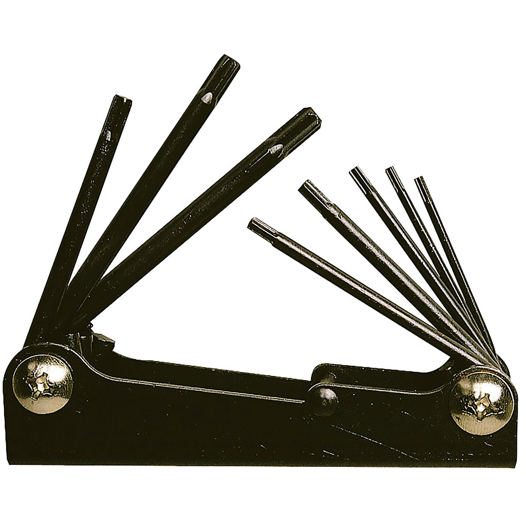 Jeu de 8 clefs mâles TORX sur support