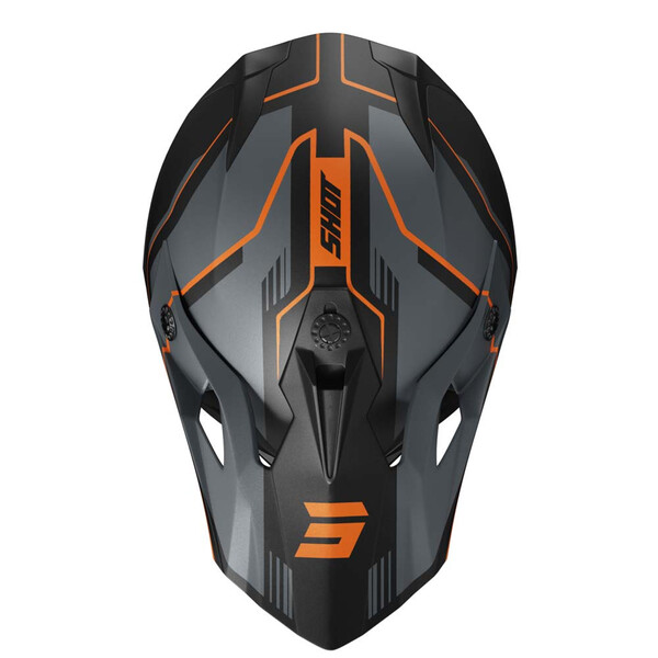 Shot - Casque Pulse Lines Noir / Gris / Orange / Mat