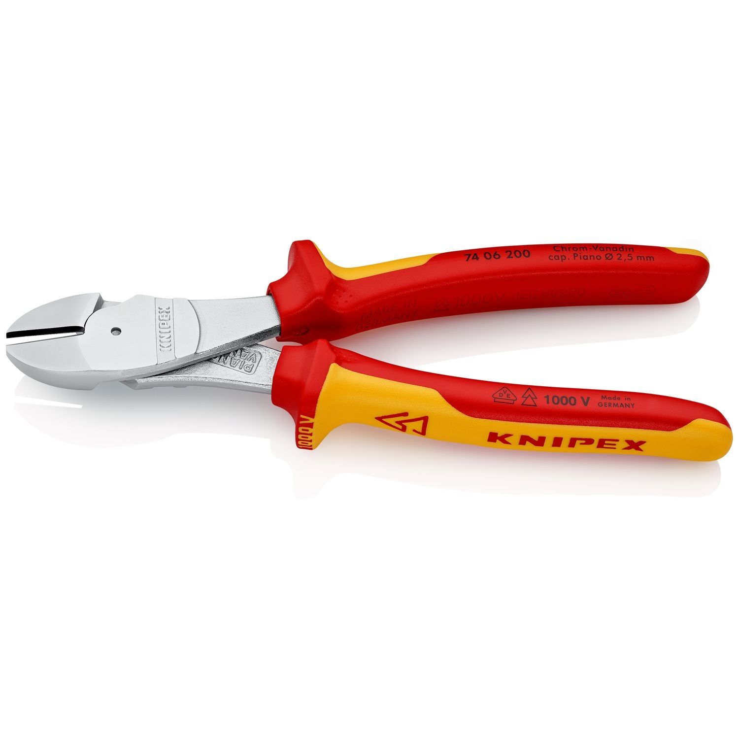 Knipex 74 06 200 Kracht-Zijsnijtang comfort 200mm VDE