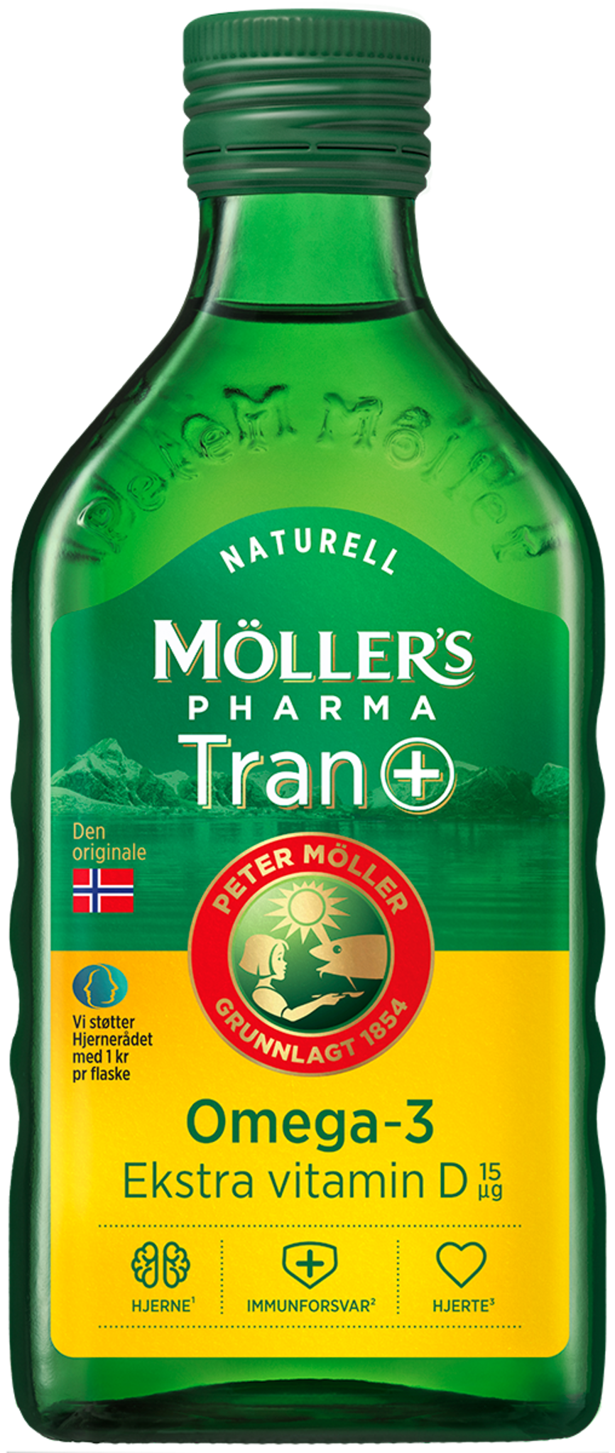 Möller's Pharma tran med D-vitamin naturell 250 ml