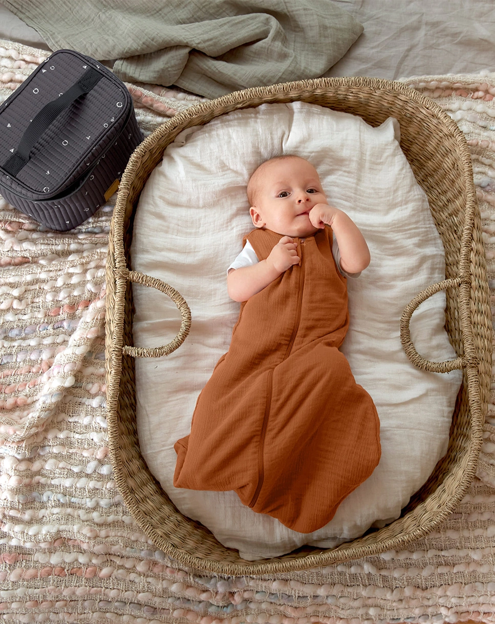 Sommerschlafsack COSY MUSLIN in rust