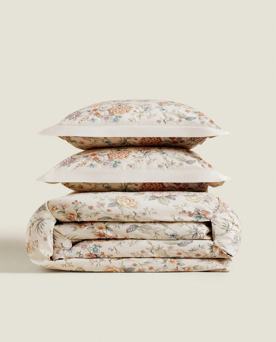 CAPA DE EDREDOM COM ESTAMPA FLORAL