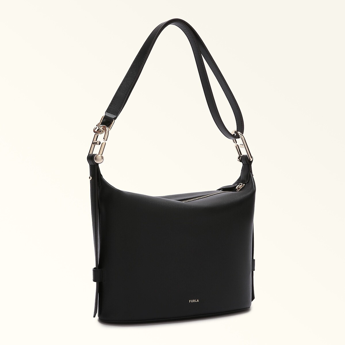 FURLA<br>Bolsa hobo de couro, NUVOLA M