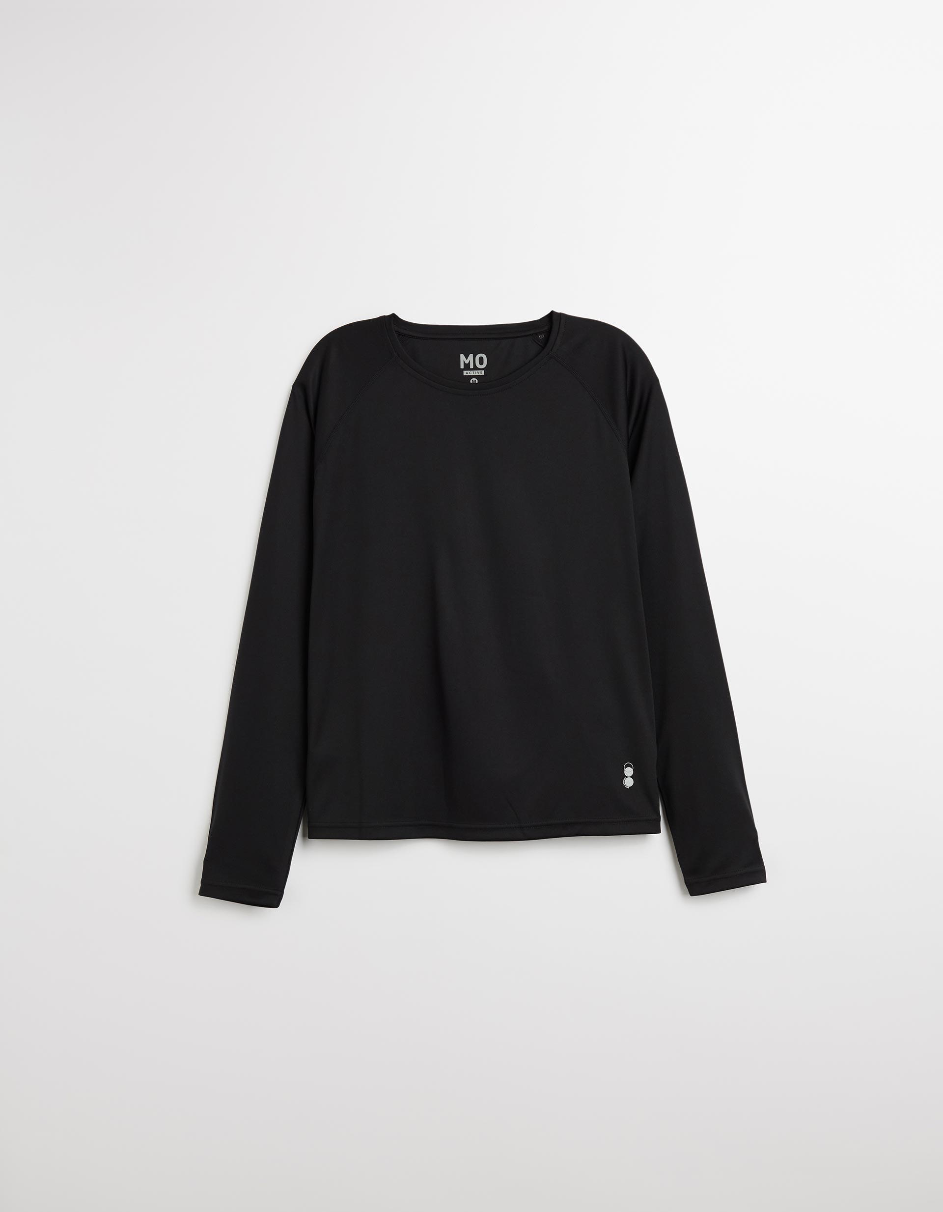 T-shirt Manga Comprida de Desporto, Mulher, Preto