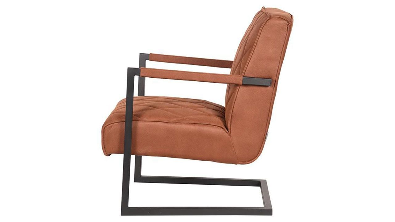Fauteuil - cognac PI-47.023 Denmark B62 x D80 x H86 cm