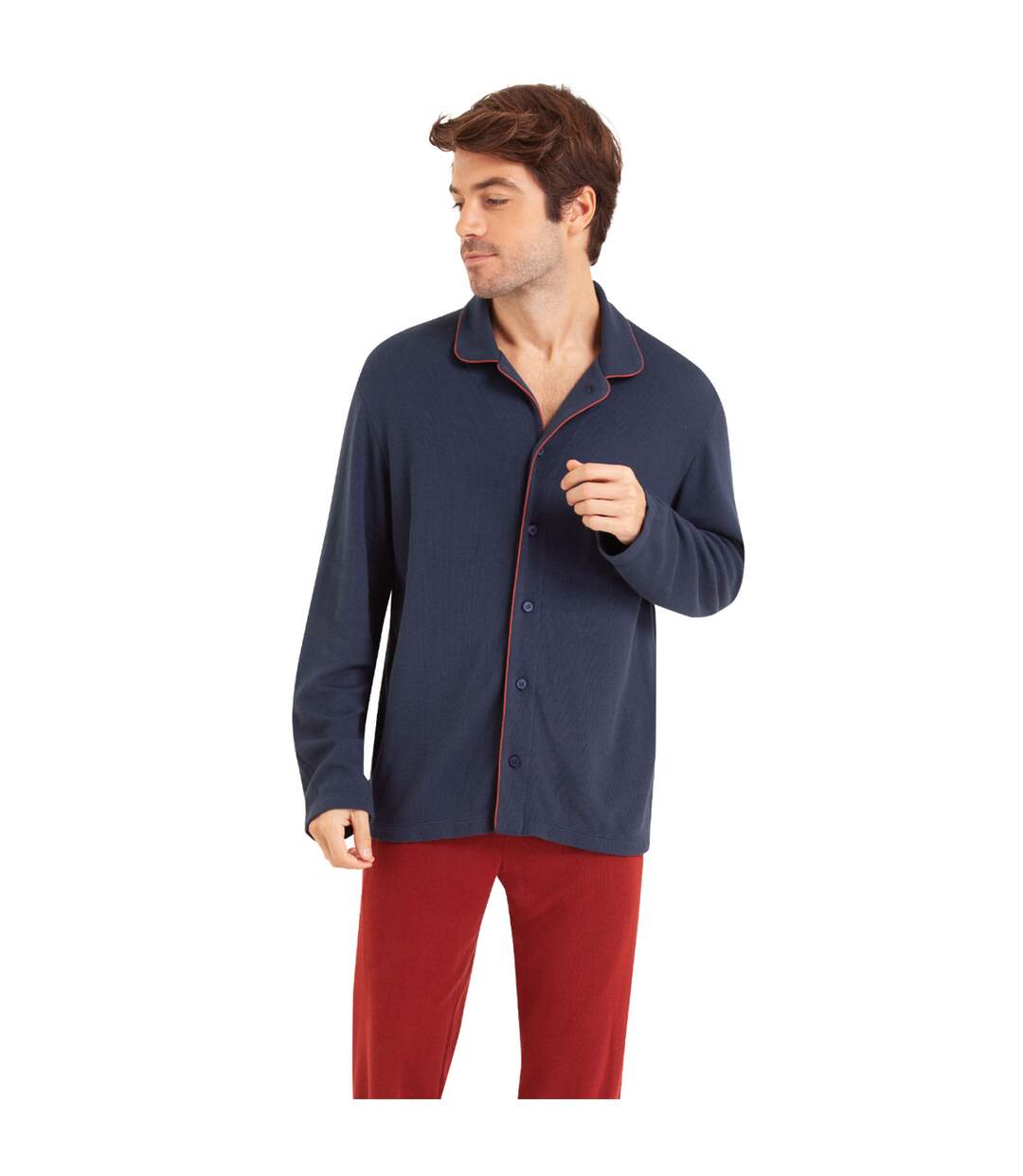 Pyjama long ouvert homme Coton Modal