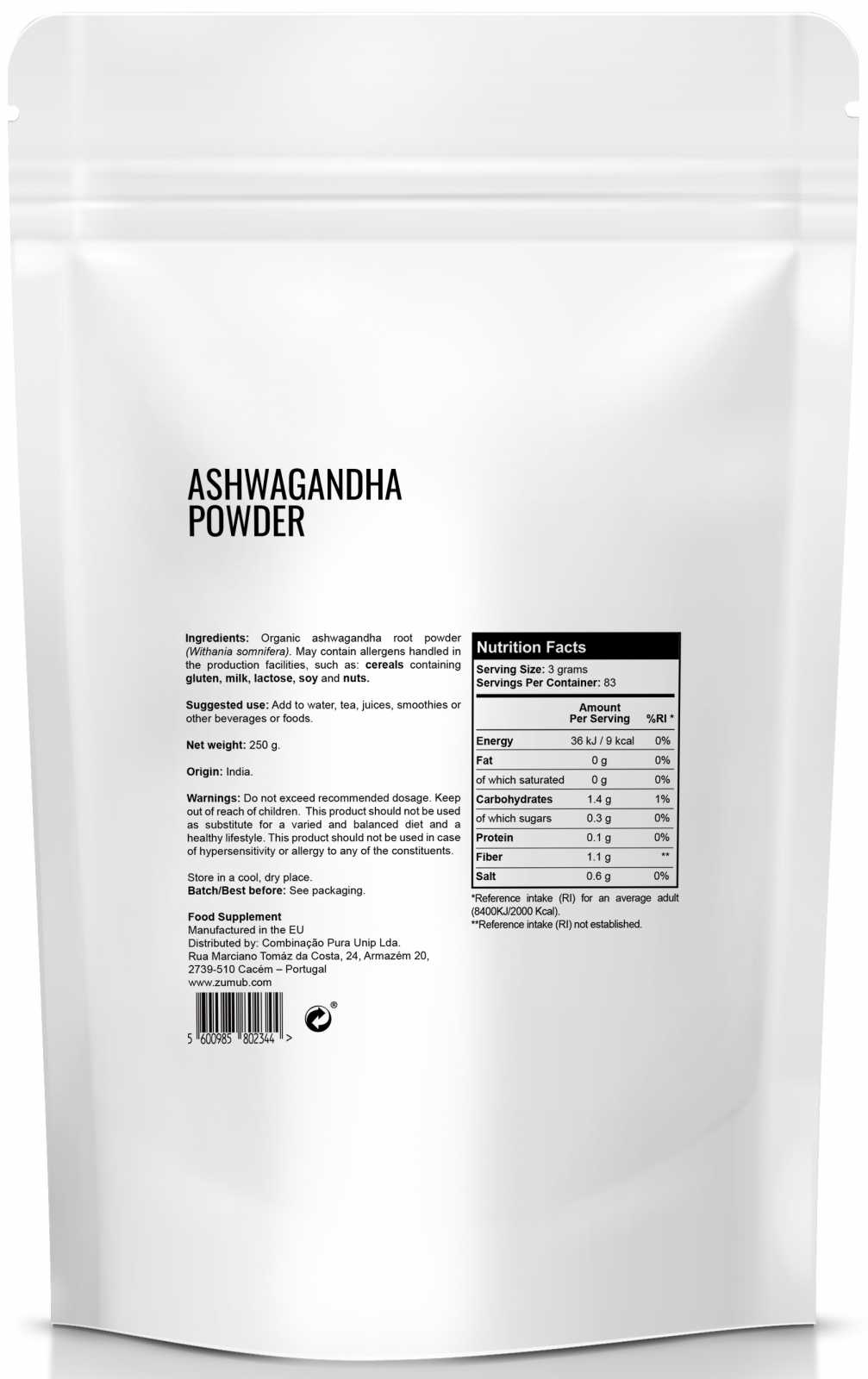 Zumub Ashwagandha 250g