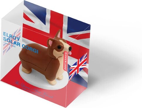 Corgi Hund Solcelle Figur - Kikkerland - 7 CM