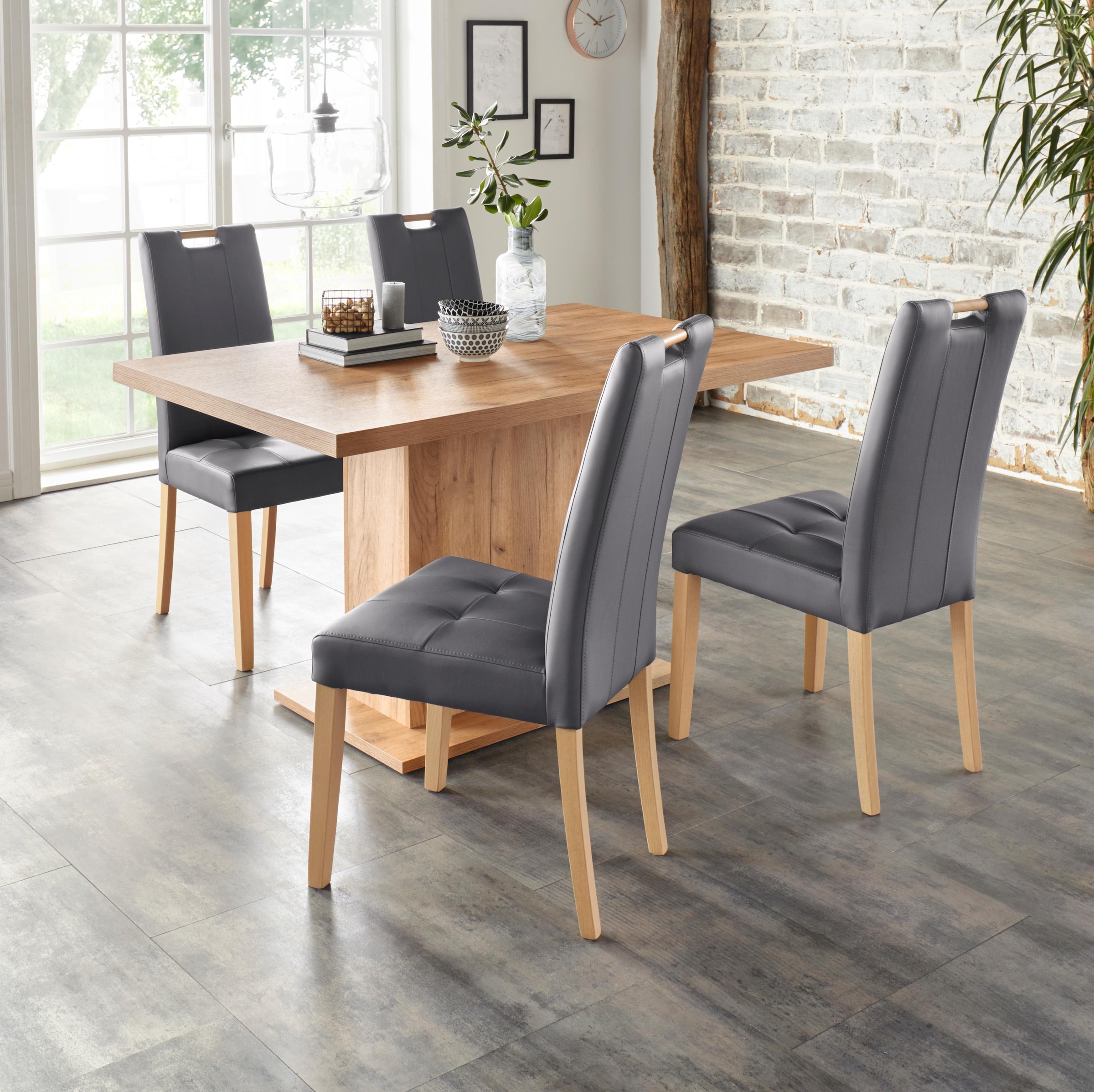 Home affaire Säulen-Esstisch »Cross« Breite 136 cm