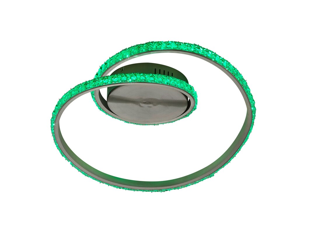 LED Deckenlampe Rubin grau 45cm 18cm Fernbedienung Farbwechsler dimmbar Nachtlicht