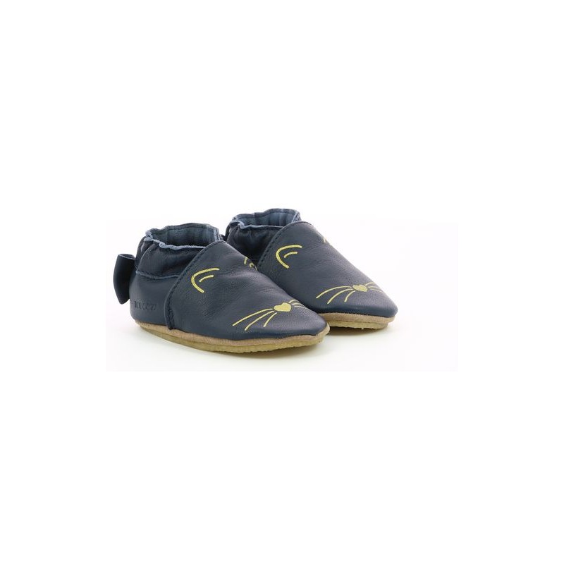 Robeez Robeez chaussons goldy cat marine