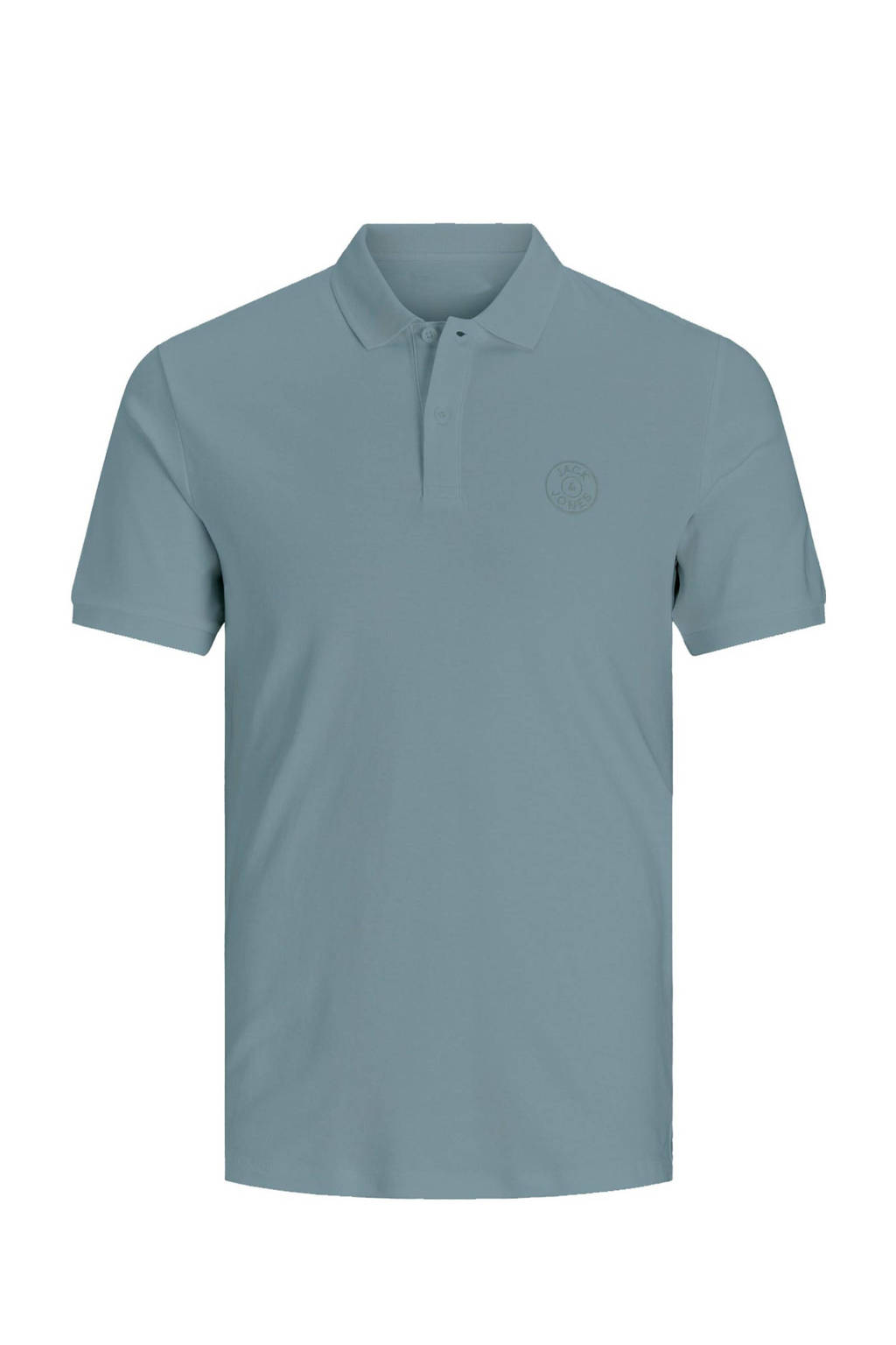 JACK & JONES polo JCOJERSEY grijsblauw