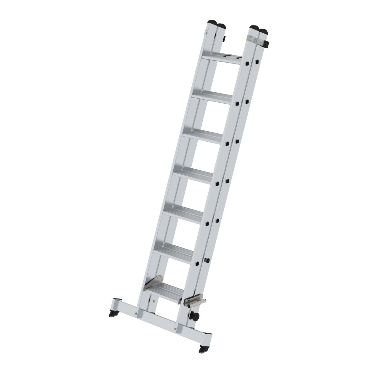 PROREGAL 2-delige trapladder met dwarsbalk, 2 x 7 treden