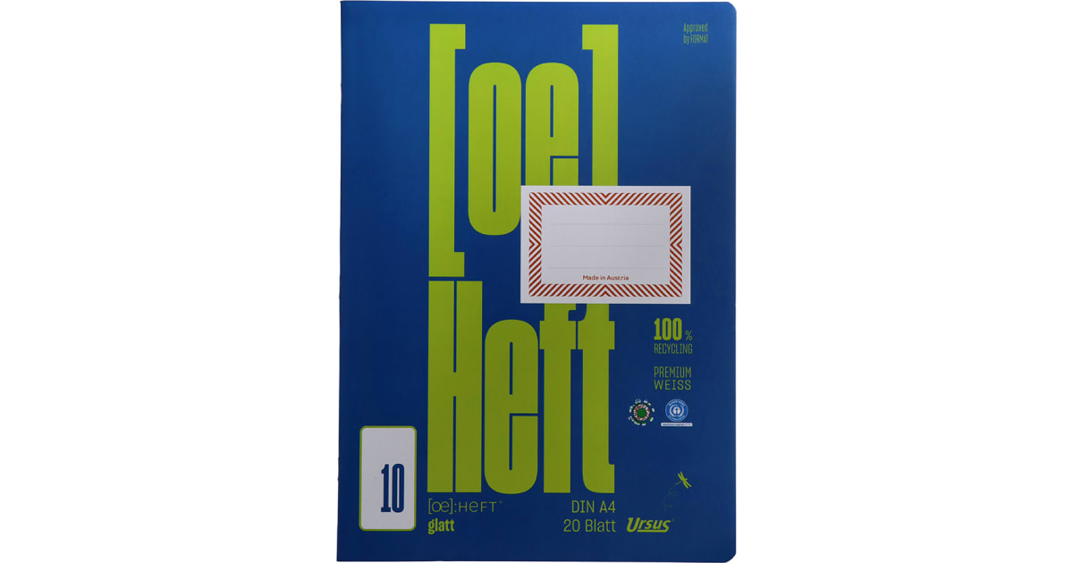 Schulheft glatt A4 20 Blatt