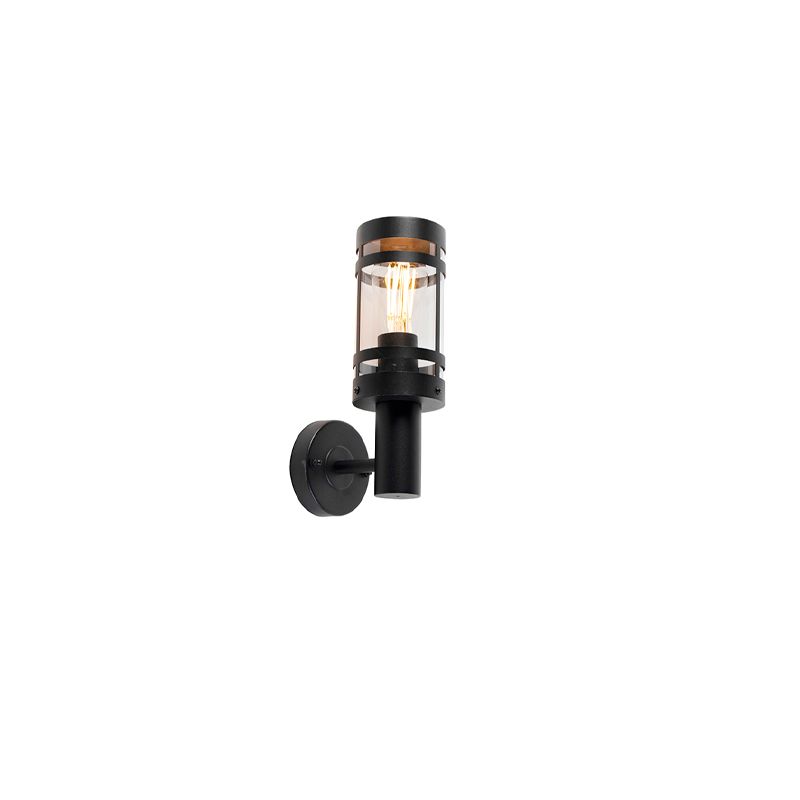 Moderne buitenwandlamp zwart IP44 - Gleam