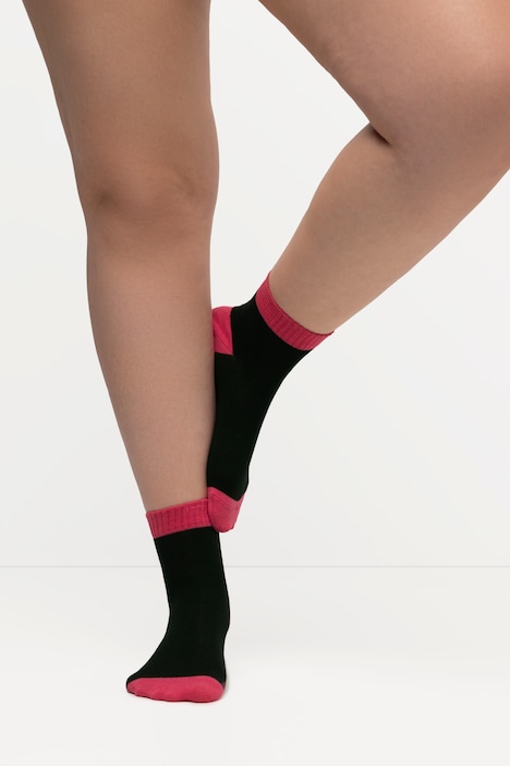 Kurzschaftsocken, 2er-Pack, Farbakzente