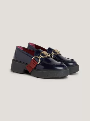Mocassins plataforma robustos de couro