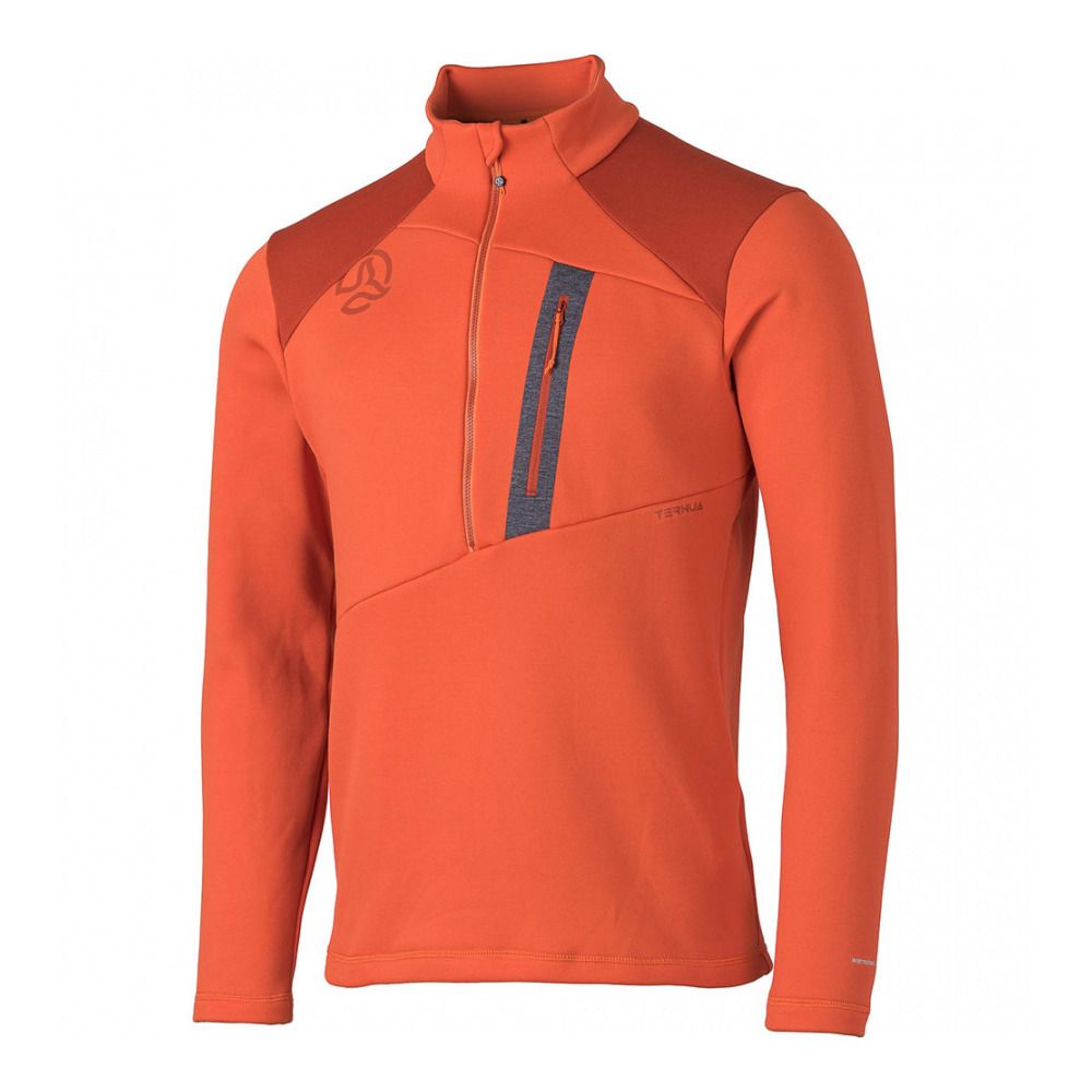 Ternua RUVIK 1/2 ZIP - Sweat Homme nectarine