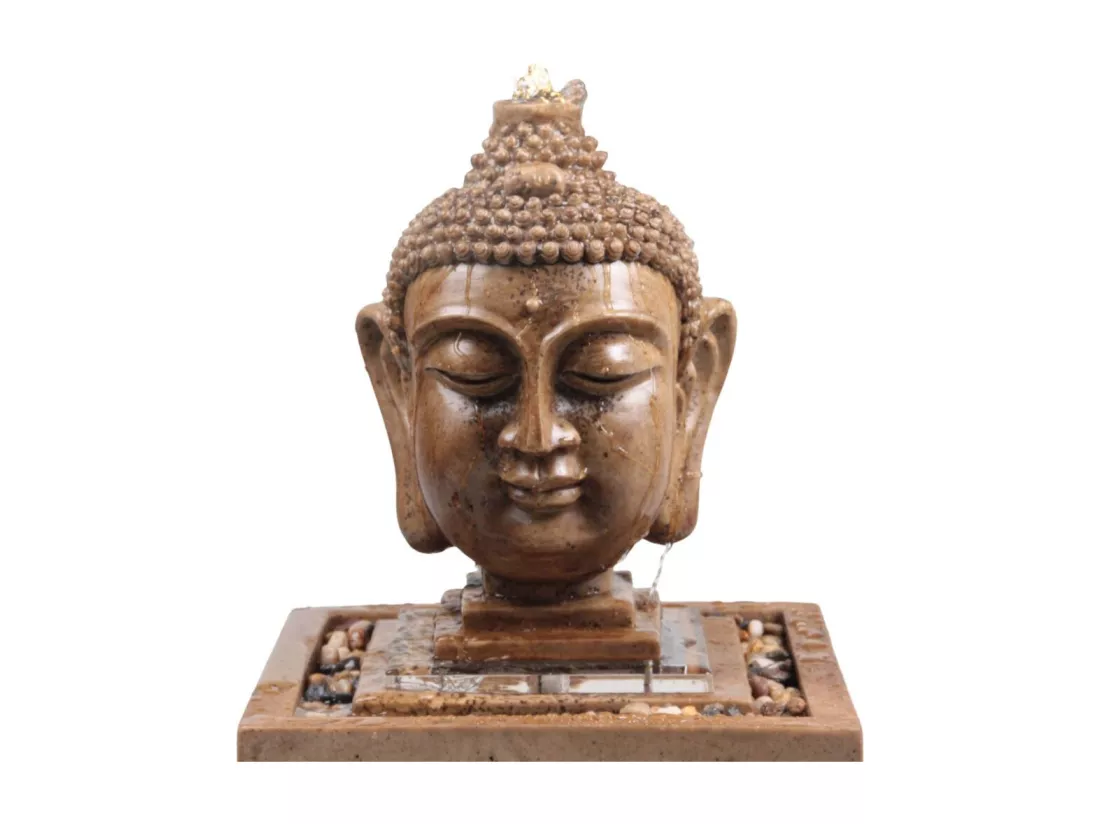 Fontaine tête de bouddha 30 x 30 x 48.5 cm