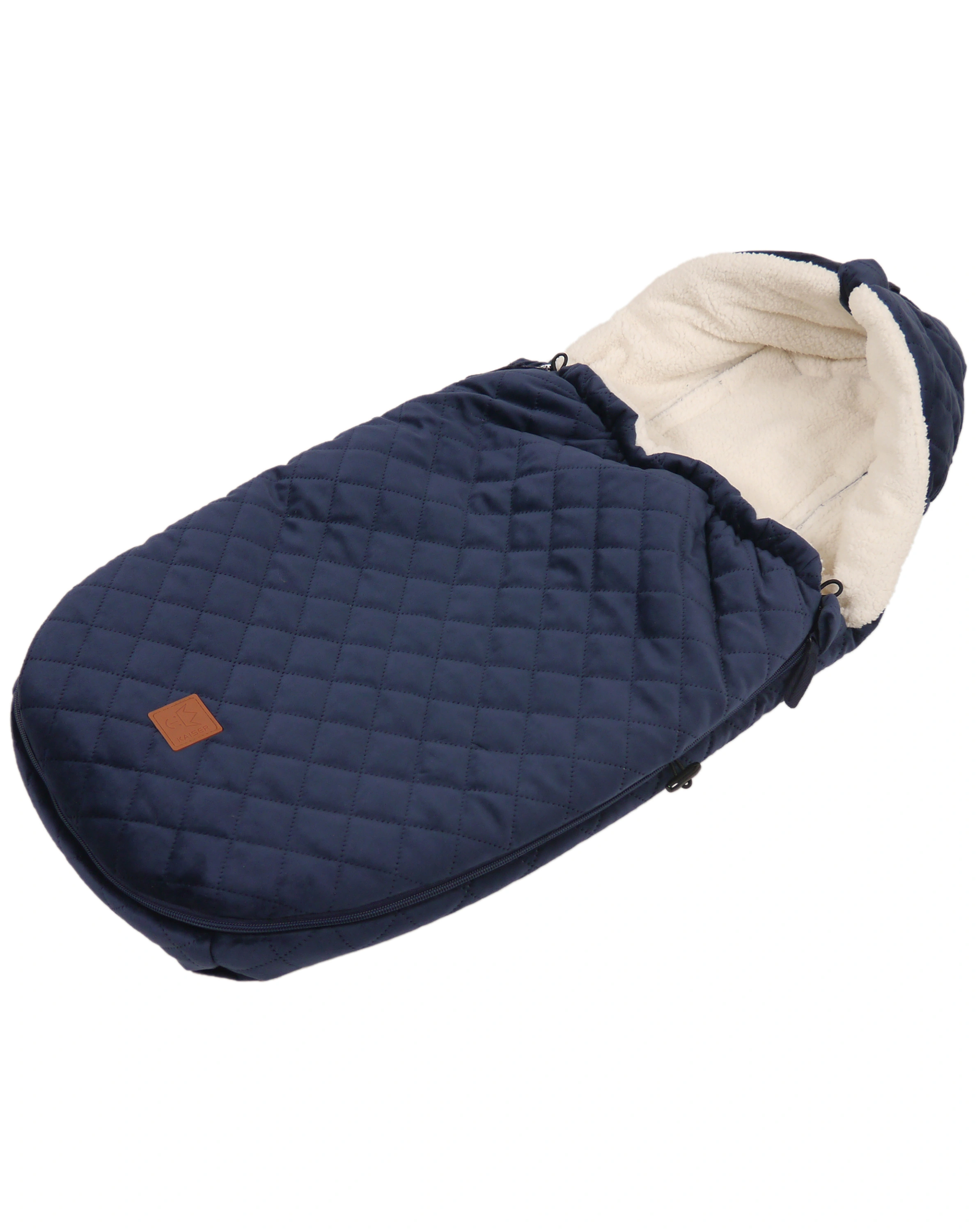 Babyschalen-Fußsack VELVET HOODY in navy
