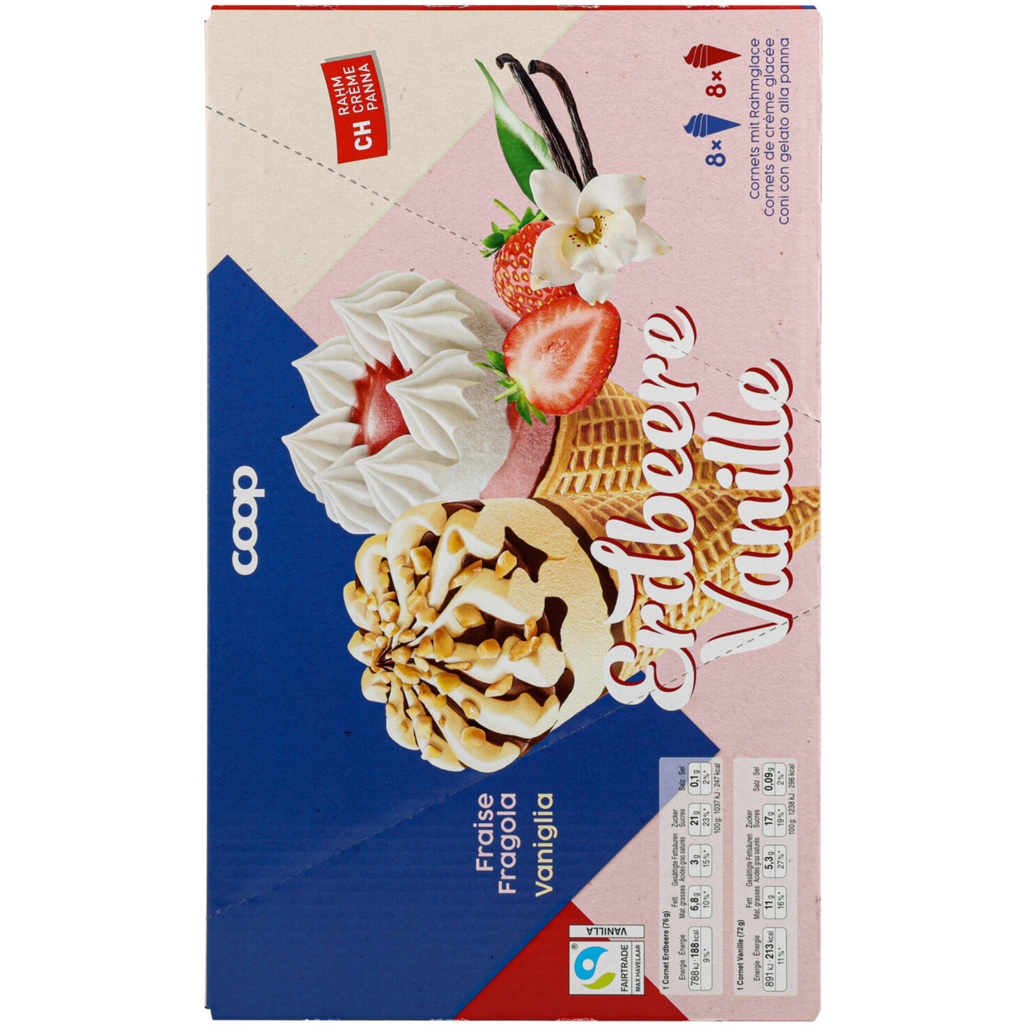 Cornet Erdbeer Vanille 16x125ml