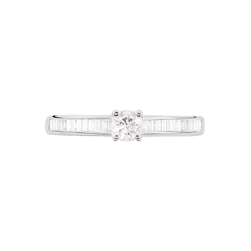 Bague Solitaire Anastasiane Or Blanc Diamant