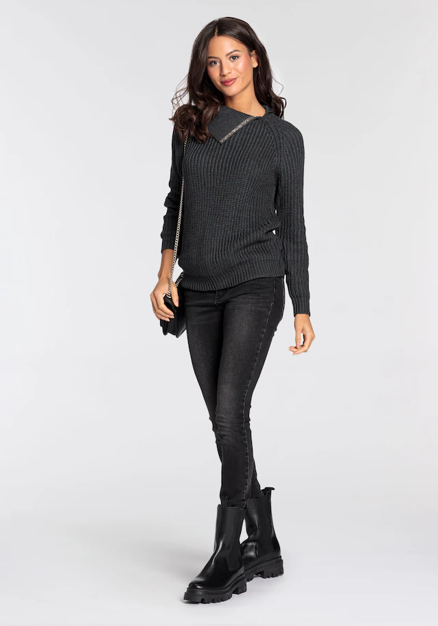 Laura Scott Strickpullover , mit elegantem Glitzerdetail
