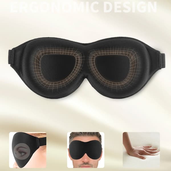 INF Sovemaske 3D Sort