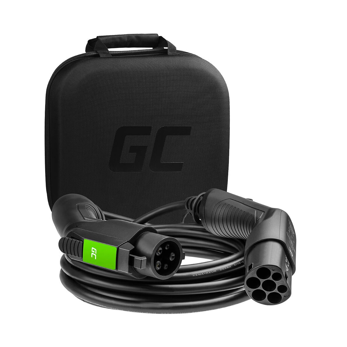 GREENCELL Laddkabel Elbil EV19 Typ1 7m 3.6kW 16A 1-FAS Svart IP55