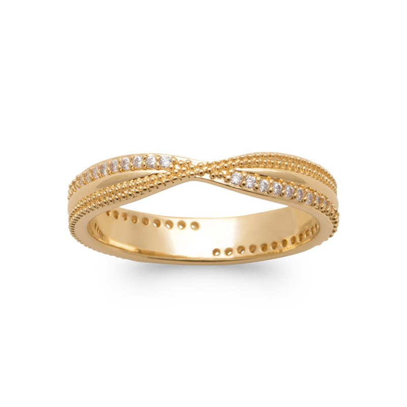Bague Femme - Plaqué Or - Oxyde de zirconium