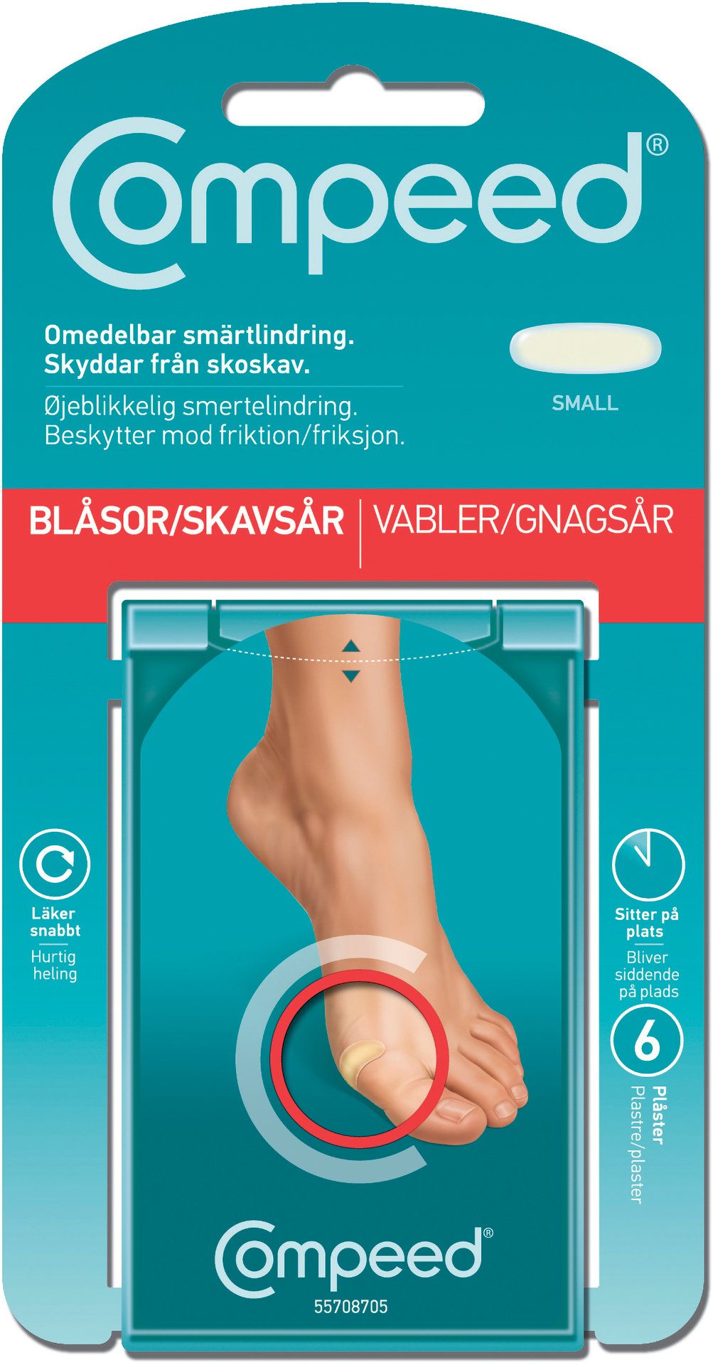 Compeed Gnagsårplaster Small 6 stk