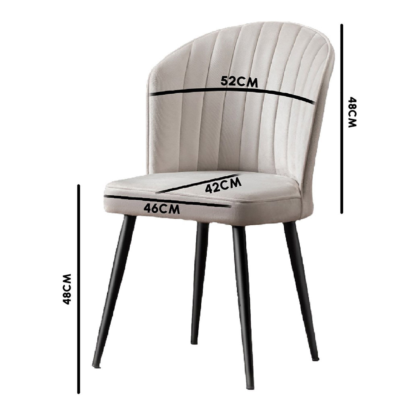 Homitis 4 Chaises Rubi marron - 52x85x42 cm